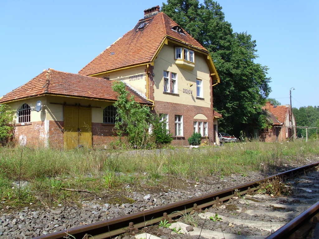 Stacja Gronw  widok budynku stacji