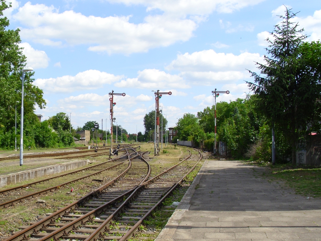 Stacja Midzyrzecz  widok semaforw ksztatowych